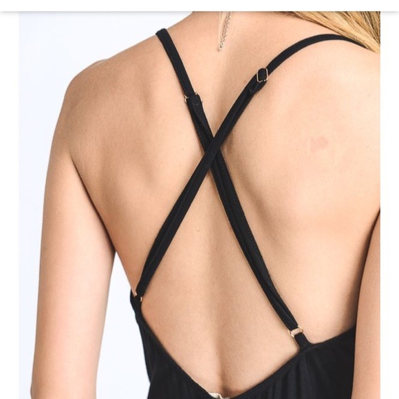 SOLD OUT!! Stacia Black Double Slit Maxi Dress - Picture 5 of 6